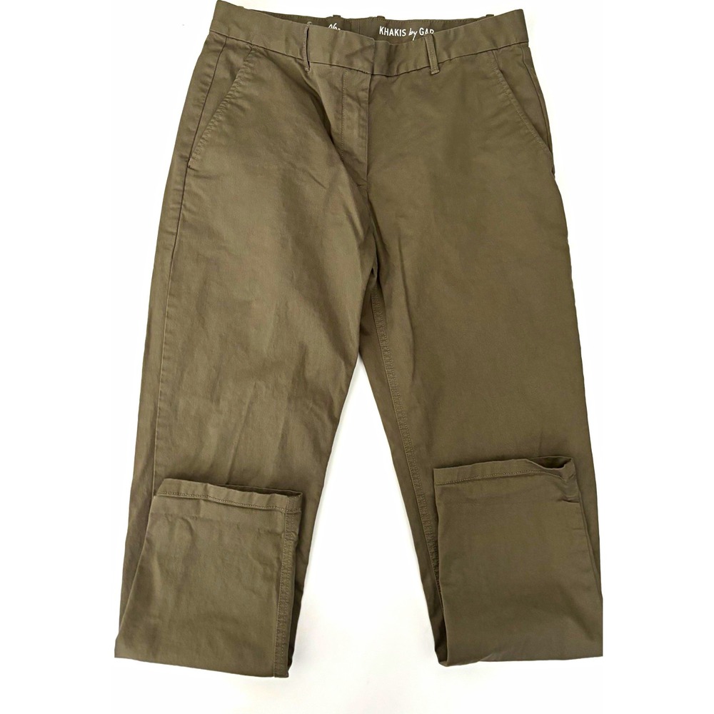 GAP women's green khaki pants 6 regular straight leg boho earthy